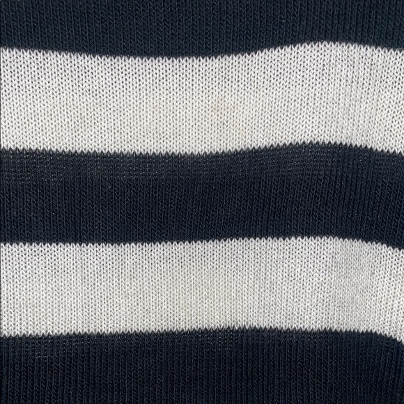 Splendid Black and Cream Striped Sweater Top - Picture 3 of 6